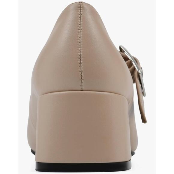 WHITE MOUNTAIN Women's Lasso Mary Jane Block Heel, Natural/Smooth, Size 7.5 - Picture 5 of 7